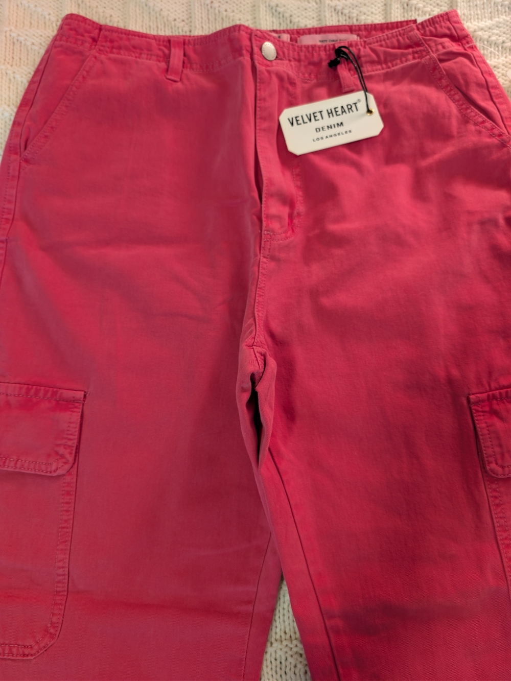 Velvet Heart Dusty Pink Straight-Leg Cargo Jeans - Picture 3 of 9